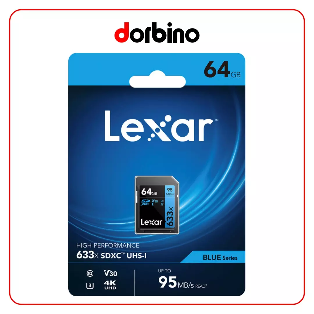 کارت حافظه Lexar 64GB Professional 633x UHS-I SDXC Memory Card