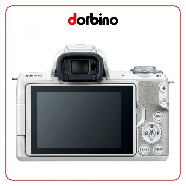 دوربین عکاسی کانن Canon EOS M50 Mirrorless Camera with 15-45mm Lens (White)