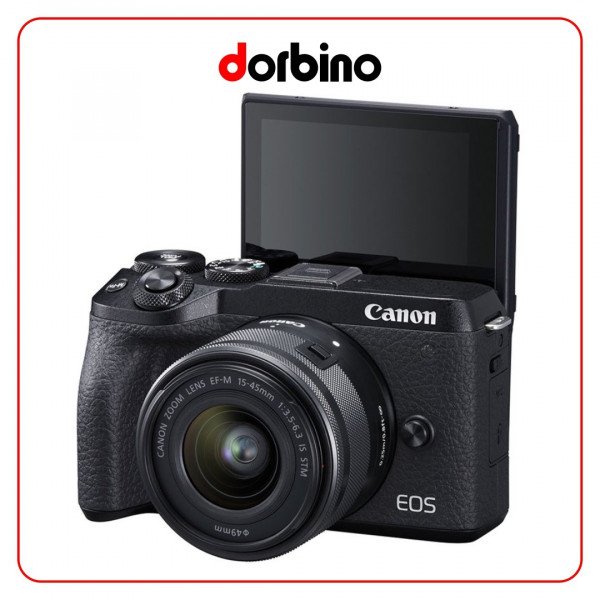 دوربین عکاسی کانن Canon EOS M6 Mark II Mirrorless Camera with 15-45mm Lens (Black)